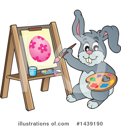 Royalty-Free (RF) Easter Bunny Clipart Illustration by visekart - Stock Sample #1439190