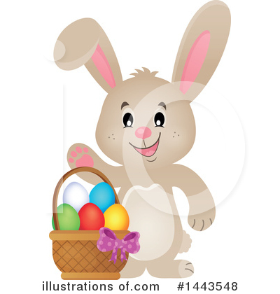 Royalty-Free (RF) Easter Bunny Clipart Illustration by visekart - Stock Sample #1443548