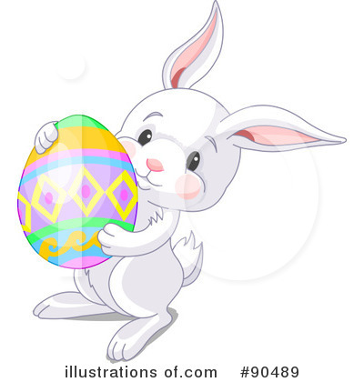 Royalty-Free (RF) Easter Bunny Clipart Illustration by Pushkin - Stock Sample #90489
