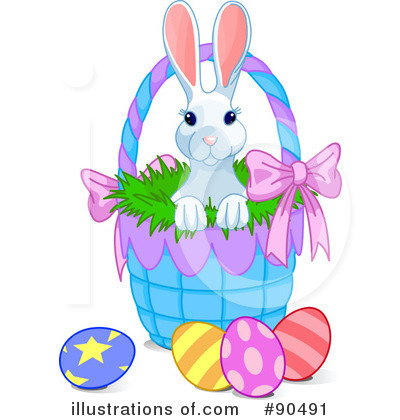 Royalty-Free (RF) Easter Bunny Clipart Illustration by Pushkin - Stock Sample #90491