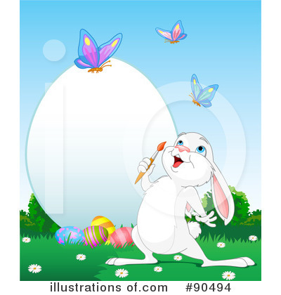 Royalty-Free (RF) Easter Bunny Clipart Illustration by Pushkin - Stock Sample #90494