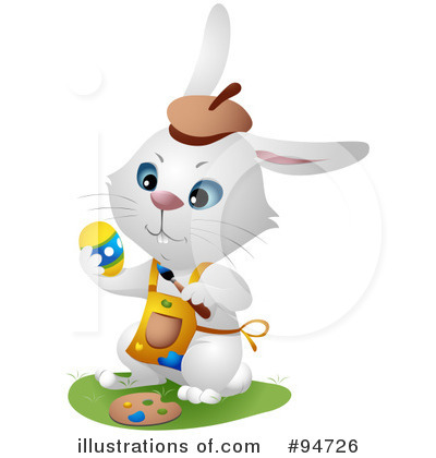 Royalty-Free (RF) Easter Bunny Clipart Illustration by BNP Design Studio - Stock Sample #94726