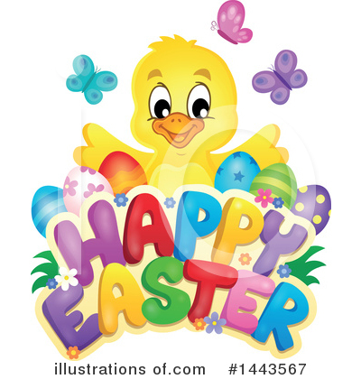 Royalty-Free (RF) Easter Chick Clipart Illustration by visekart - Stock Sample #1443567