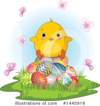 Royalty-Free (RF) Easter Chick Clipart Illustration by Pushkin - Stock Sample #1445916