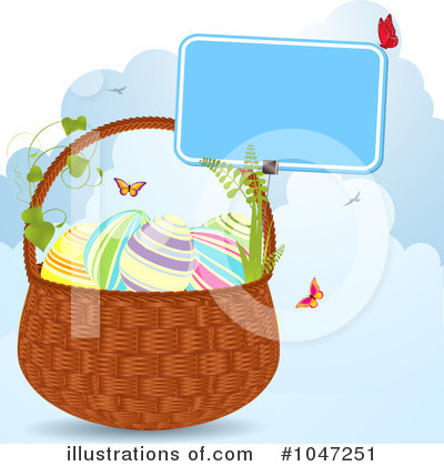 Easter Basket Clipart #1047251 by elaineitalia