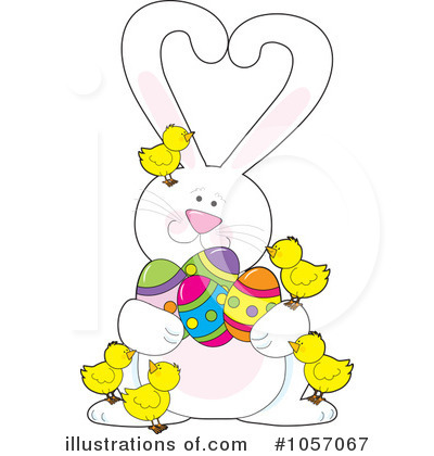 Easter Bunny Clipart #1057067 by Maria Bell