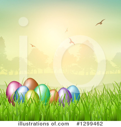 Easter Eggs Clipart #1299462 by KJ Pargeter