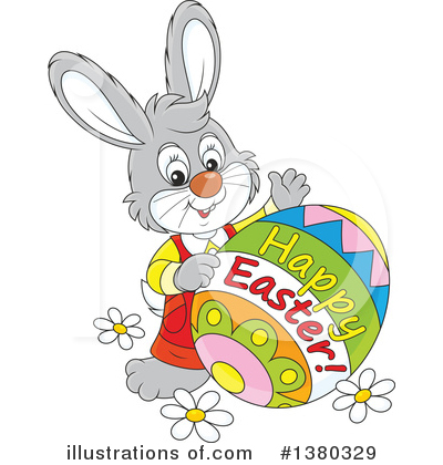 Easter Bunny Clipart #1380329 by Alex Bannykh