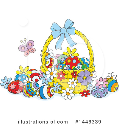Easter Eggs Clipart #1446339 by Alex Bannykh