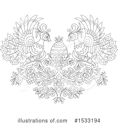 Peacock Clipart #1533194 by Alex Bannykh