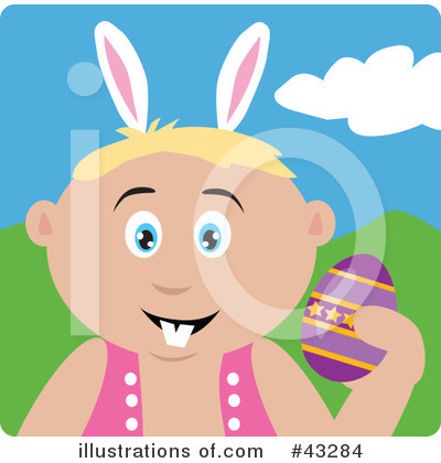 Easter Bunny Clipart #43284 by Dennis Holmes Designs