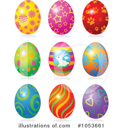Royalty-Free (RF) Easter Eggs Clipart Illustration by Pushkin - Stock Sample #1053661