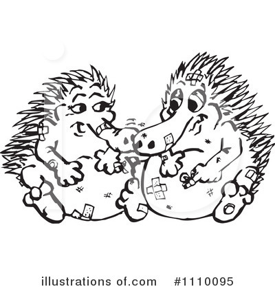 Royalty-Free (RF) Echidna Clipart Illustration by Dennis Holmes Designs - Stock Sample #1110095