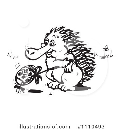 Royalty-Free (RF) Echidna Clipart Illustration by Dennis Holmes Designs - Stock Sample #1110493