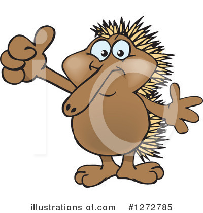Royalty-Free (RF) Echidna Clipart Illustration by Dennis Holmes Designs - Stock Sample #1272785