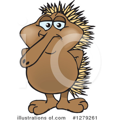 Royalty-Free (RF) Echidna Clipart Illustration by Dennis Holmes Designs - Stock Sample #1279261