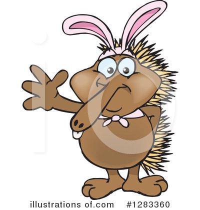 Royalty-Free (RF) Echidna Clipart Illustration by Dennis Holmes Designs - Stock Sample #1283360