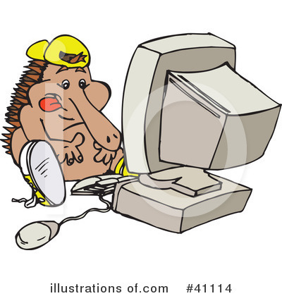 Royalty-Free (RF) Echidna Clipart Illustration by Dennis Holmes Designs - Stock Sample #41114