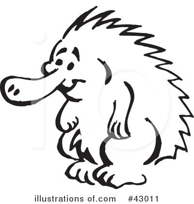 Anteater Clipart #43011 by Dennis Holmes Designs