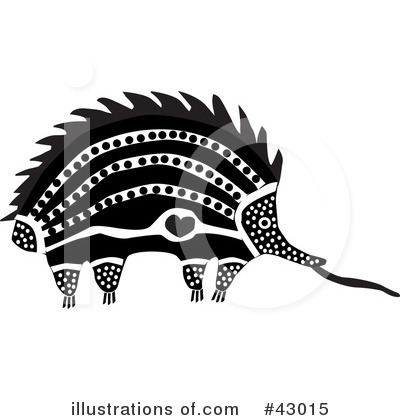 Royalty-Free (RF) Echidna Clipart Illustration by Dennis Holmes Designs - Stock Sample #43015