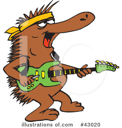 Royalty-Free (RF) Echidna Clipart Illustration by Dennis Holmes Designs - Stock Sample #43020