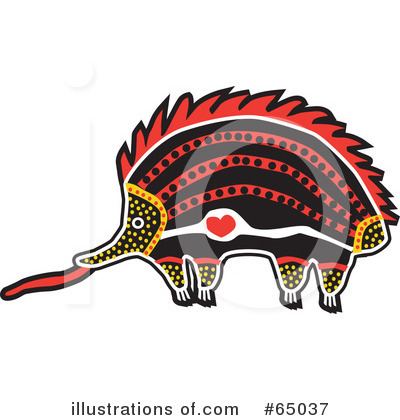 Royalty-Free (RF) Echidna Clipart Illustration by Dennis Holmes Designs - Stock Sample #65037