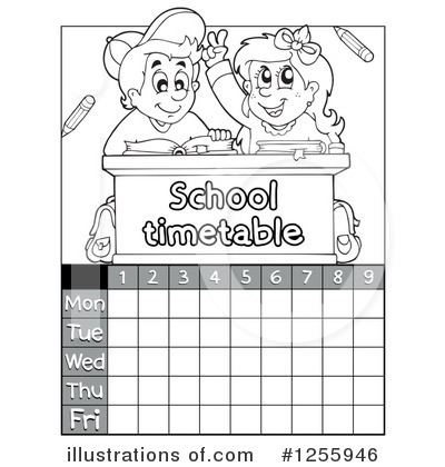 Timetable Clipart #1255946 by visekart