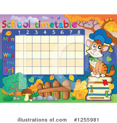 School Time Table Clipart #1255981 by visekart
