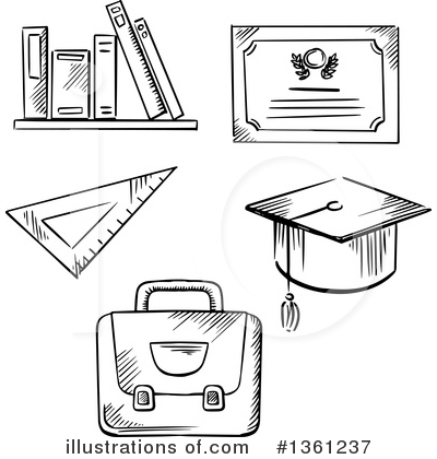 Graduation Clipart #1361237 by Vector Tradition SM