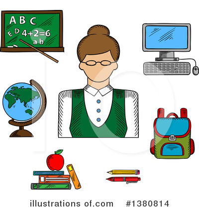Teacher Clipart #1380814 by Vector Tradition SM