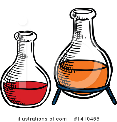 Laboratory Flask Clipart #1410455 by Vector Tradition SM