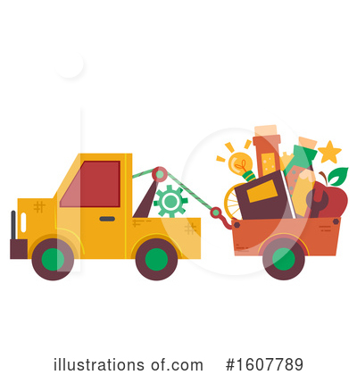 Tow Truck Clipart #1607789 by BNP Design Studio