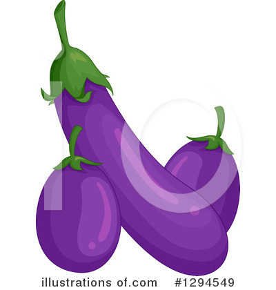 Royalty-Free (RF) Eggplant Clipart Illustration by BNP Design Studio - Stock Sample #1294549