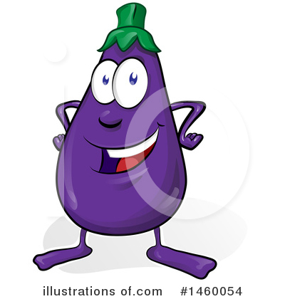 Royalty-Free (RF) Eggplant Clipart Illustration by Domenico Condello - Stock Sample #1460054