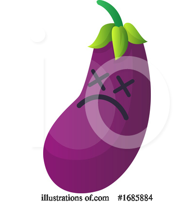Royalty-Free (RF) Eggplant Clipart Illustration by Morphart Creations - Stock Sample #1685884