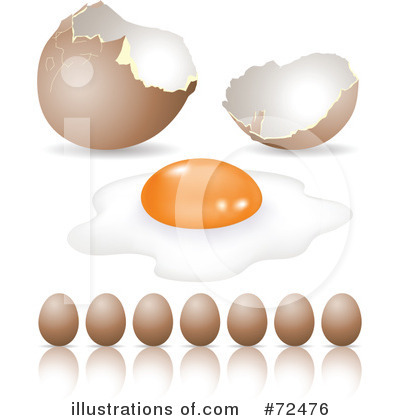 Royalty-Free (RF) Eggs Clipart Illustration by cidepix - Stock Sample #72476