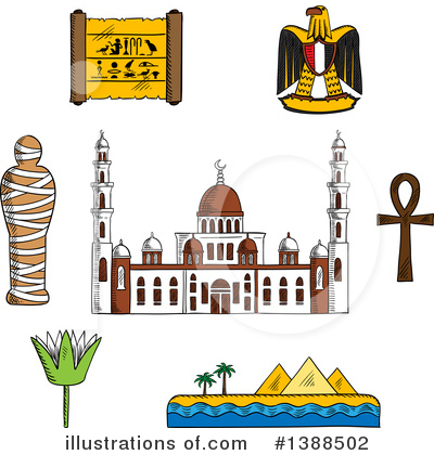 Royalty-Free (RF) Egyptian Clipart Illustration by Vector Tradition SM - Stock Sample #1388502