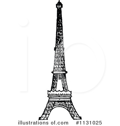 Royalty-Free (RF) Eiffel Tower Clipart Illustration by Prawny Vintage - Stock Sample #1131025