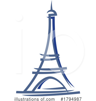 Royalty-Free (RF) Eiffel Tower Clipart Illustration by Vector Tradition SM - Stock Sample #1794987