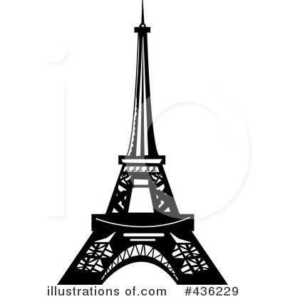 Royalty-Free (RF) Eiffel Tower Clipart Illustration by Pams Clipart - Stock Sample #436229