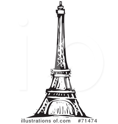Royalty-Free (RF) Eiffel Tower Clipart Illustration by xunantunich - Stock Sample #71474