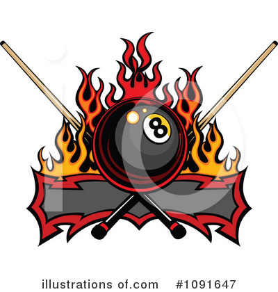Royalty-Free (RF) Eight Ball Clipart Illustration by Chromaco - Stock Sample #1091647