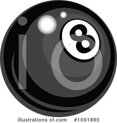 Royalty-Free (RF) Eight Ball Clipart Illustration by Chromaco - Stock Sample #1091885
