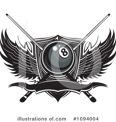 Royalty-Free (RF) Eight Ball Clipart Illustration by Chromaco - Stock Sample #1094004