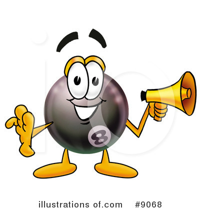 Royalty-Free (RF) Eight Ball Clipart Illustration by Mascot Junction - Stock Sample #9068