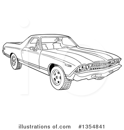 Muscle Car Clipart #1354841 by LaffToon