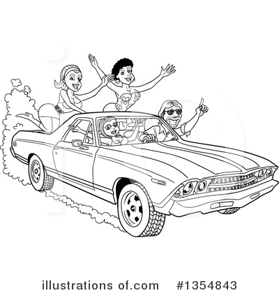 Muscle Car Clipart #1354843 by LaffToon
