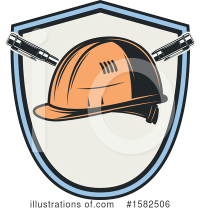 Hardhat Clipart #1582506 by Vector Tradition SM