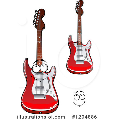 Royalty-Free (RF) Electric Guitar Clipart Illustration by Vector Tradition SM - Stock Sample #1294886