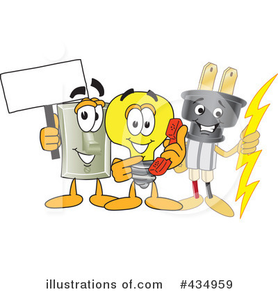 Electric Plug Character Clipart #434959 by Toons4Biz